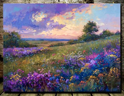 Мастер-класс «Цветущее поле» масло